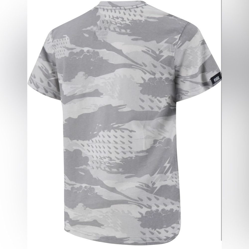 NBA Official Jumpman Logo, Licensed Short Sleeve Grey White Camo T-Shirt…​​ - Picture 3 of 5